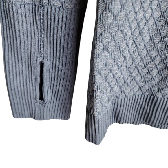 Lululemon Shirt Women's 8 Medium Blue Rest Less Half Zip Pullover Quilted Thumbh - Picture 5 of 10